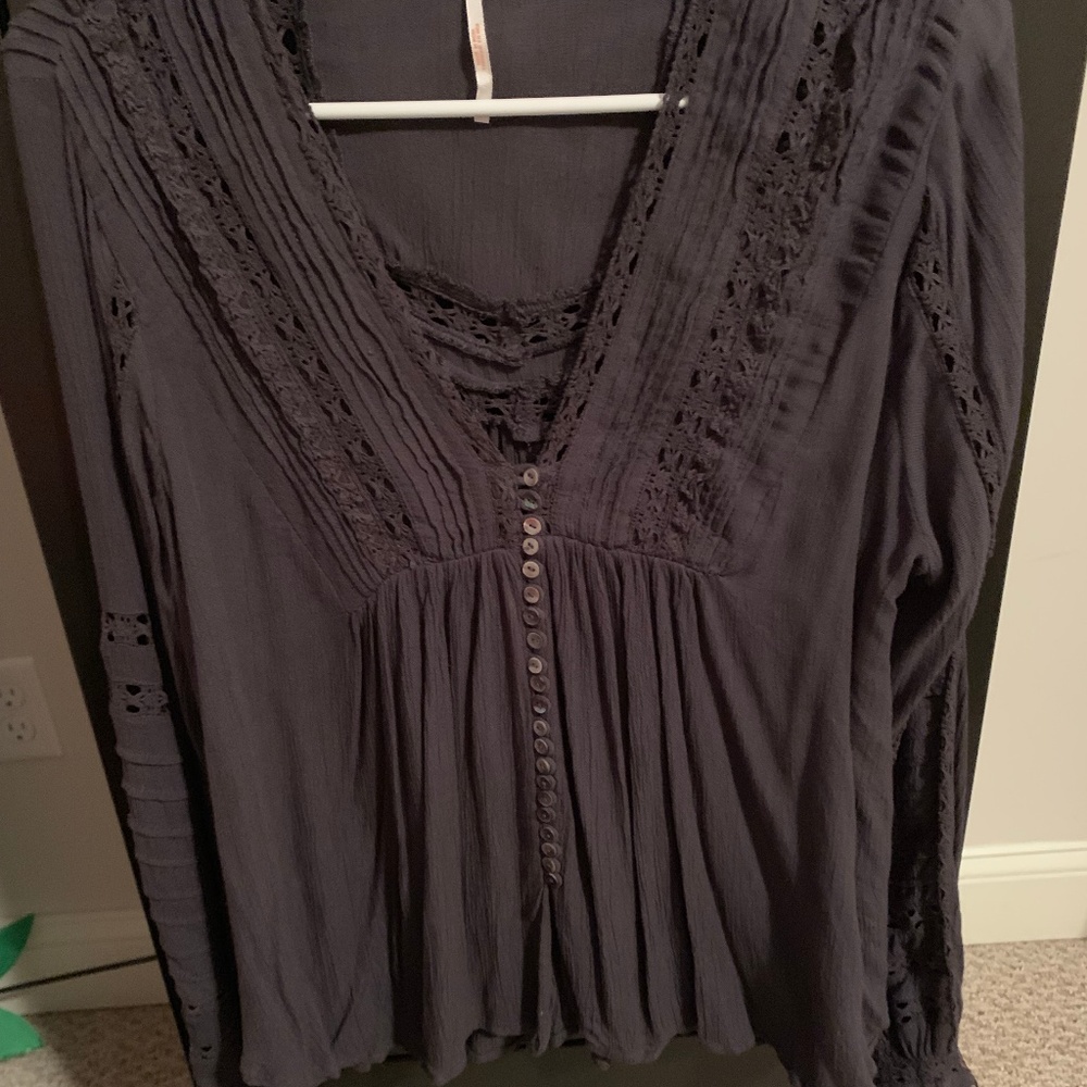 Free People Detailed Blouse NWOT